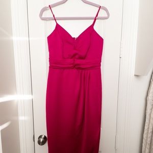 Pink midi cocktail dress